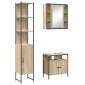 vidaXL Σετ Επίπλων Μπάνιου 3 τμχ. Δρύς Sonoma 33 x 33 x 185,5 εκ