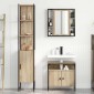 vidaXL Σετ Επίπλων Μπάνιου 3 τμχ. Δρύς Sonoma 33 x 33 x 185,5 εκ