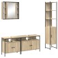 vidaXL Σετ Επίπλων Μπάνιου 4 τμχ. Δρύς Sonoma 33 x 33 x 185,5 εκ