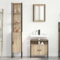 vidaXL Σετ Επίπλων Μπάνιου 3 τμχ. Δρύς Sonoma 33 x 33 x 185,5 εκ