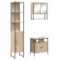 vidaXL Σετ Επίπλων Μπάνιου 3 τμχ. Δρύς Sonoma 33 x 33 x 185,5 εκ