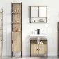 vidaXL Σετ Επίπλων Μπάνιου 3 τμχ. Δρύς Sonoma 33 x 33 x 185,5 εκ