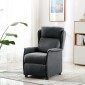 vidaXL Ανακλινόμενη πολυθρόνα Σκούρο Γκρι 66.5 x 94 x 101.5 εκ