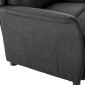 vidaXL Ανακλινόμενη πολυθρόνα Σκούρο Γκρι 66.5 x 94 x 101.5 εκ