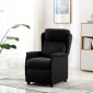 vidaXL Ανακλινόμενη πολυθρόνα Μαύρο 66.5 x 94 x 101.5 εκ Πολυεστέρας