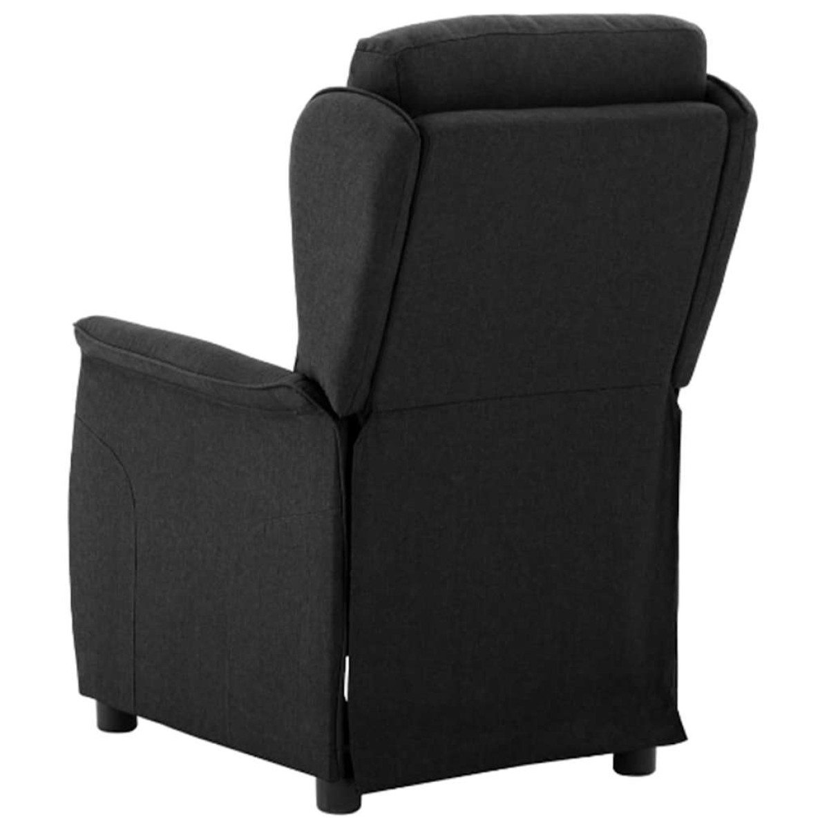 vidaXL Ανακλινόμενη πολυθρόνα Μαύρο 66.5 x 94 x 101.5 εκ Πολυεστέρας