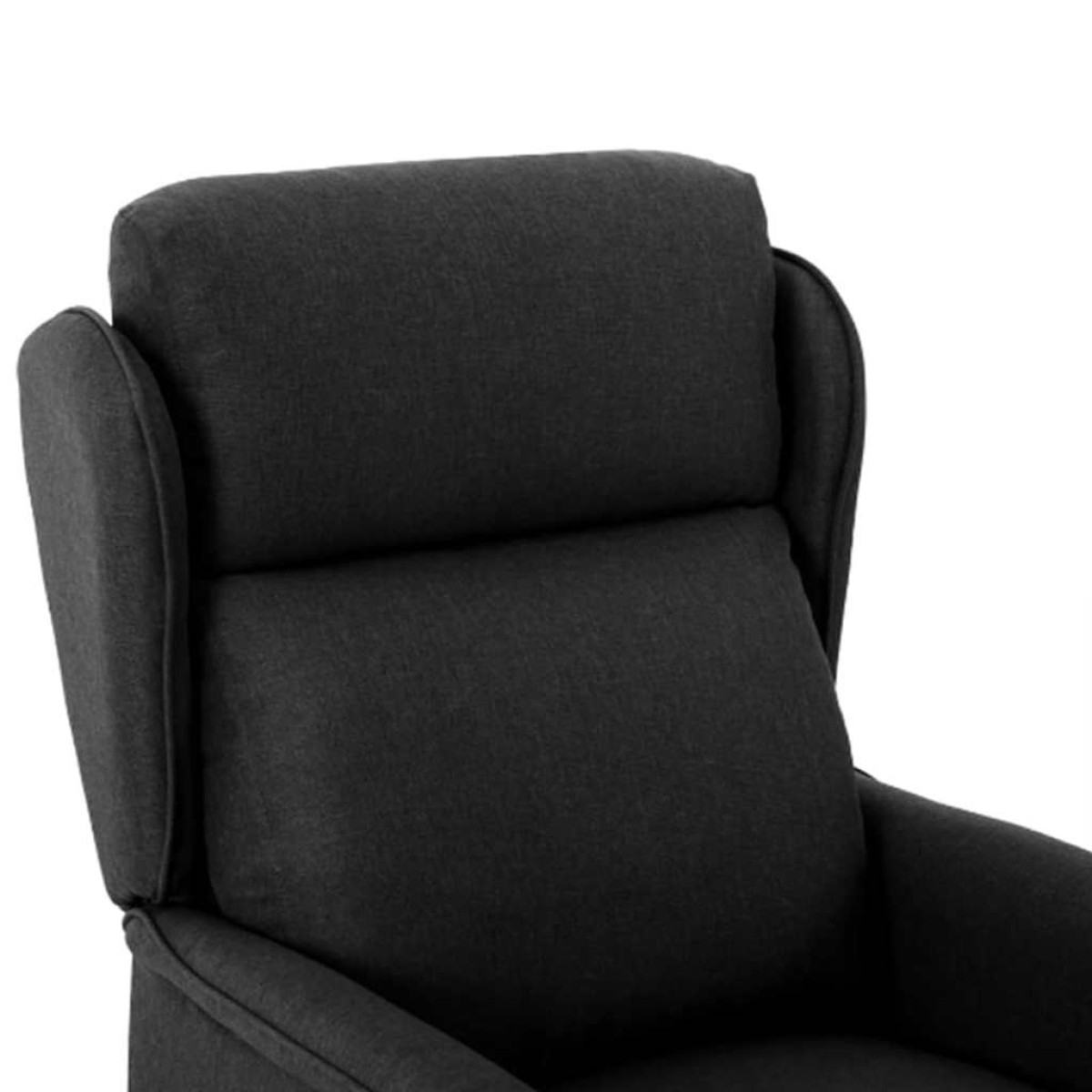 vidaXL Ανακλινόμενη πολυθρόνα Μαύρο 66.5 x 94 x 101.5 εκ Πολυεστέρας