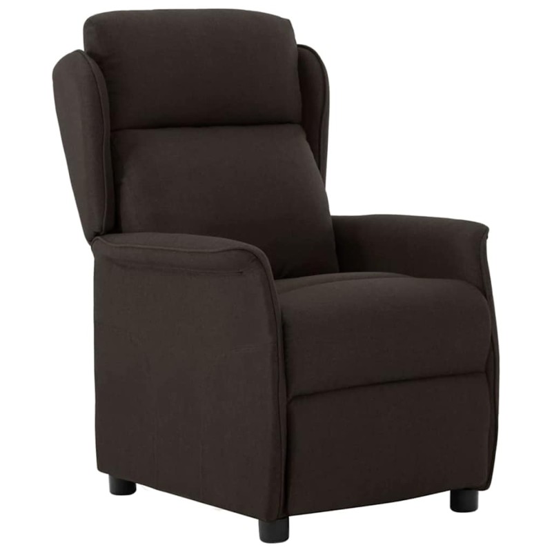 vidaXL Ανακλινόμενη πολυθρόνα Σκούρο Καφέ 66.5 x 94 x 101.5 εκ