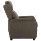 vidaXL Ανακλινόμενη πολυθρόνα Taupe 66.5 x 94 x 101.5 εκ Πολυεστέρας