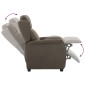 vidaXL Ανακλινόμενη πολυθρόνα Taupe 66.5 x 94 x 101.5 εκ Πολυεστέρας