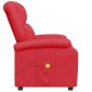 vidaXL Πολυθρόνα Μασάζ Ανακλινόμενη Κόκκινη Συνθετικό Δέρμα