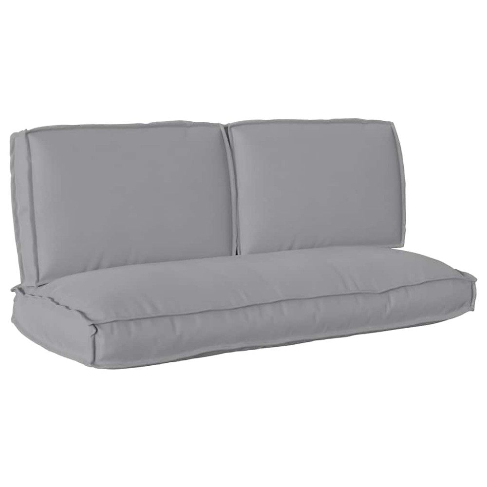 vidaXL Σετ μαξιλαριών Ύφασμα Όξφορντ Γκρι 120 x 50 x 52 εκ.