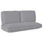 vidaXL Σετ μαξιλαριών Ύφασμα Όξφορντ Γκρι 120 x 50 x 52 εκ.