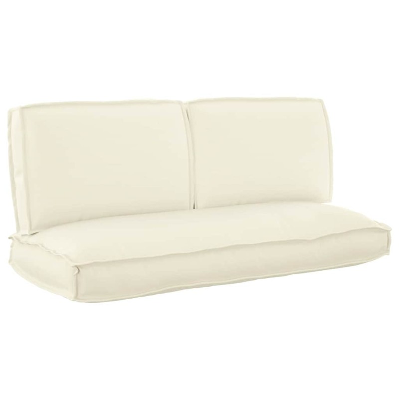 vidaXL Σετ μαξιλαριών Ύφασμα Όξφορντ Κρεμ 120 x 50 x 52 εκ.