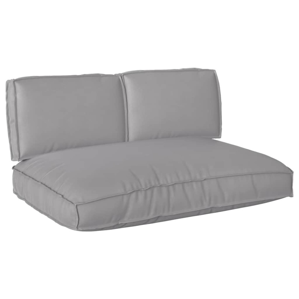 vidaXL Σετ μαξιλαριών Ύφασμα Όξφορντ Γκρι 120 x 80 x 52 εκ.
