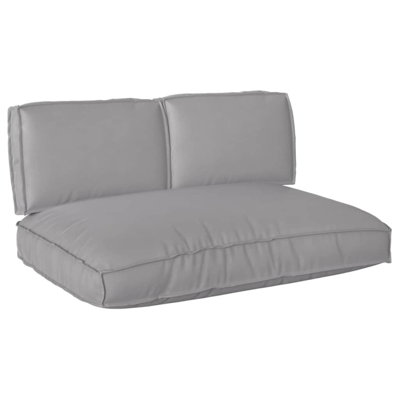 vidaXL Σετ μαξιλαριών Ύφασμα Όξφορντ Γκρι 120 x 80 x 52 εκ.