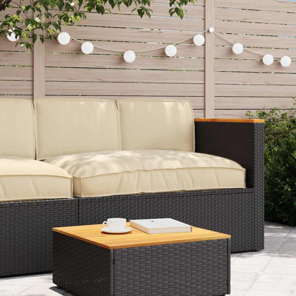 vidaXL Σετ μαξιλαριών Ύφασμα Όξφορντ Μπεζ 120 x 80 x 52 εκ.