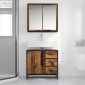 vidaXL Σετ Επίπλων Μπάνιου 2 τμχ. Παλιό Ξύλο 65 x 33 x 60 εκ