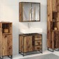 vidaXL Σετ Επίπλων Μπάνιου 2 τμχ. Παλιό Ξύλο 65 x 33 x 60 εκ