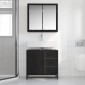 vidaXL Σετ Επίπλων Μπάνιου 2 τμχ. Μαύρη Οξυά 65 x 33 x 60 εκ