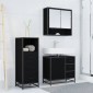 vidaXL Σετ Επίπλων Μπάνιου 3 τμχ. Μαύρη Οξυά 65 x 33 x 60 εκ