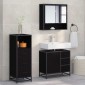 vidaXL Σετ Επίπλων Μπάνιου 3 τμχ. Μαύρη Οξυά 65 x 33 x 60 εκ