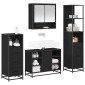 vidaXL Σετ Επίπλων Μπάνιου 4 τμχ. Μαύρη Οξυά 80 x 33 x 60 εκ
