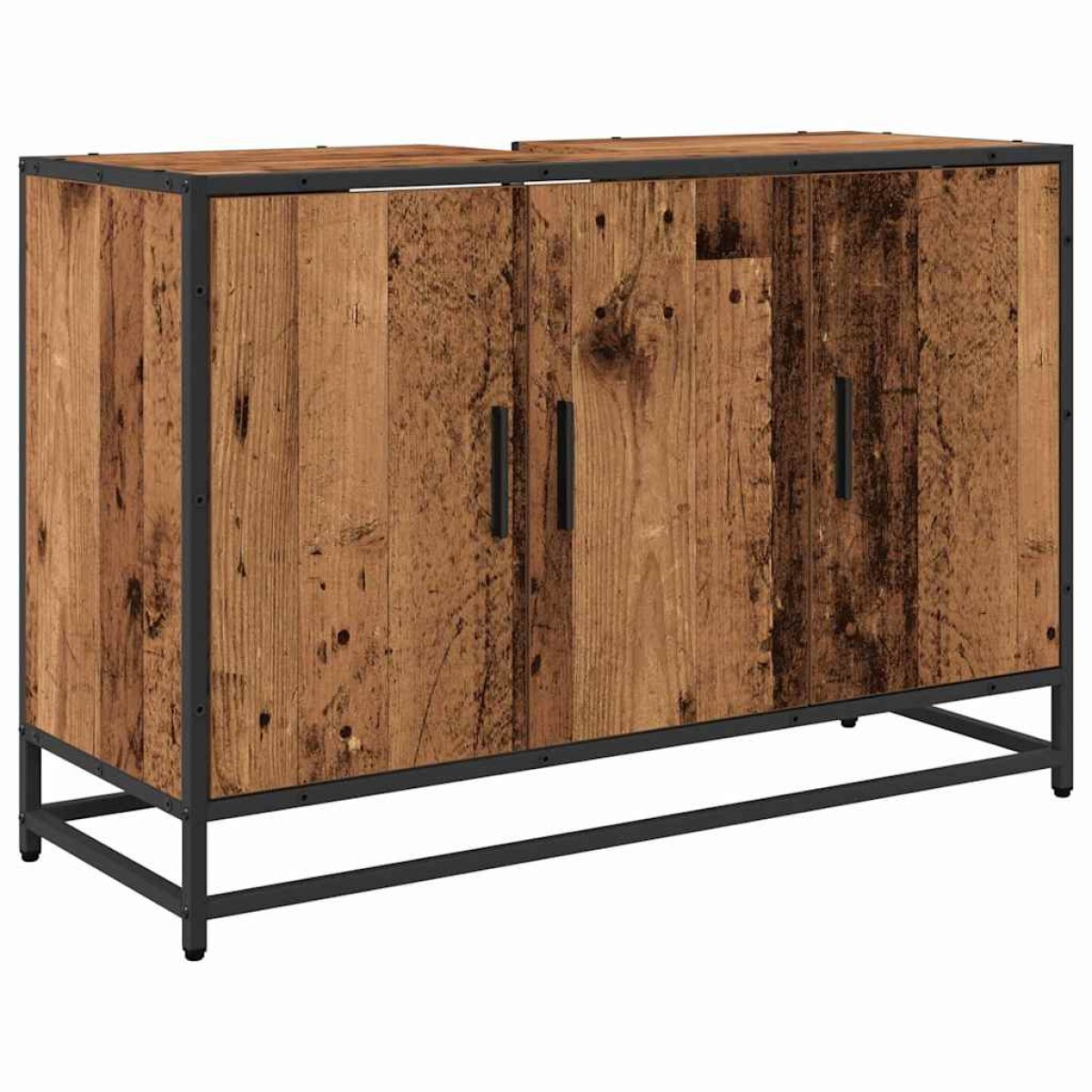 vidaXL Σετ Επίπλων Μπάνιου 4 τμχ. Παλιό Ξύλο 90 x 33 x 60 εκ.