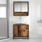 vidaXL Σετ Επίπλων Μπάνιου 2 τμχ. Παλιό Ξύλο 65 x 33 x 60 εκ