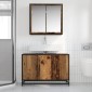 vidaXL Σετ Επίπλων Μπάνιου 2 τμχ. Παλιό Ξύλο 90 x 33 x 60 εκ.