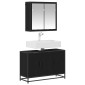 vidaXL Σετ Επίπλων Μπάνιου 2 τμχ. Μαύρη Οξυά 90 x 33 x 60 εκ.