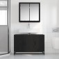 vidaXL Σετ Επίπλων Μπάνιου 2 τμχ. Μαύρη Οξυά 90 x 33 x 60 εκ.