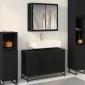 vidaXL Σετ Επίπλων Μπάνιου 2 τμχ. Μαύρη Οξυά 90 x 33 x 60 εκ.