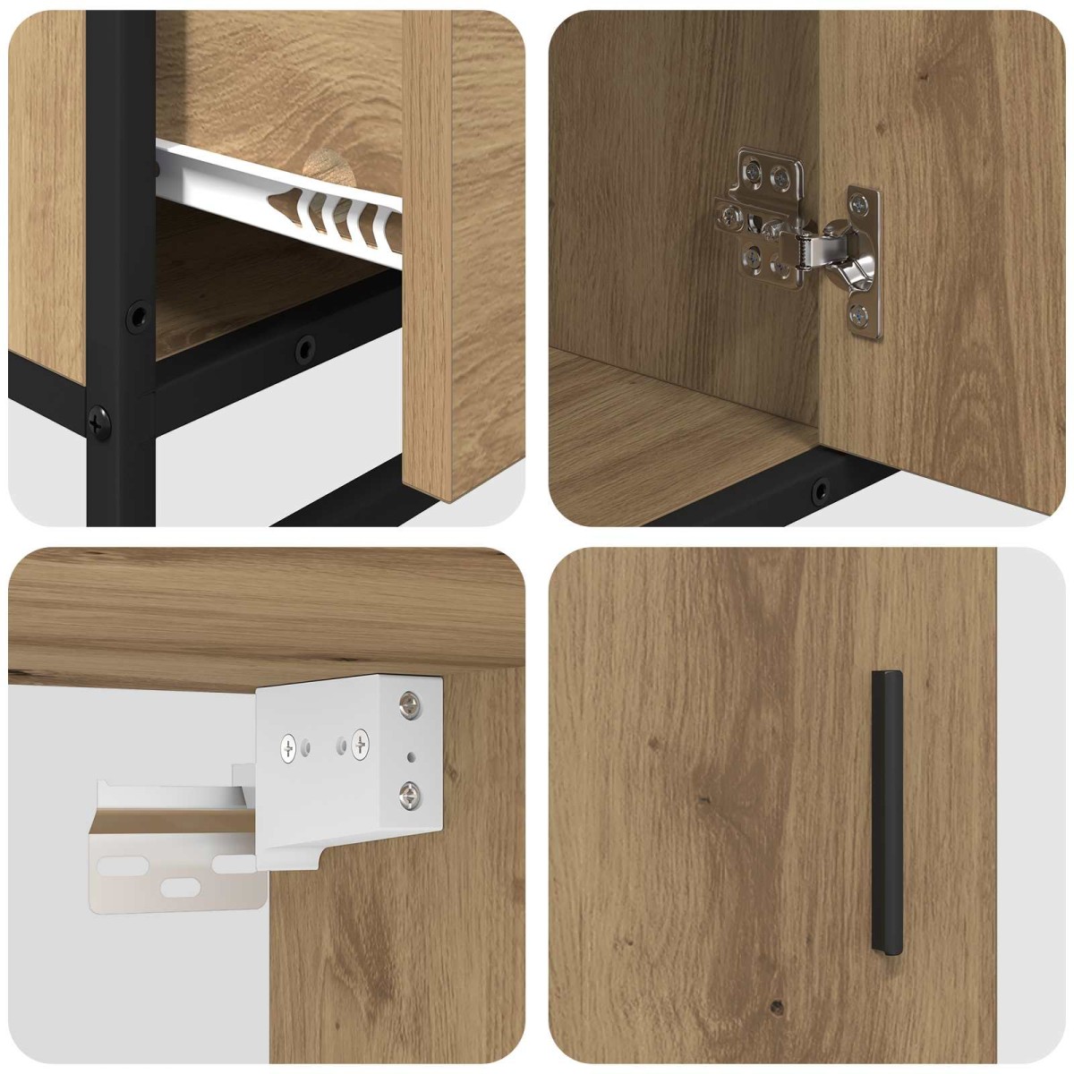 vidaXL Σετ Επίπλων Μπάνιου 3 τεμ. Artisan Oak Επεξεργασμένο Ξύλο