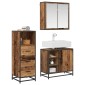 vidaXL Σετ Επίπλων Μπάνιου 3 τμχ. Παλιό Ξύλο 65 x 33 x 60 εκ