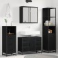 vidaXL Σετ Επίπλων Μπάνιου 3 τμχ. Μαύρη Οξυά 80 x 33 x 60 εκ