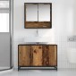 vidaXL Σετ Επίπλων Μπάνιου 2 τμχ. Παλιό Ξύλο 90 x 33 x 60 εκ.