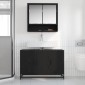 vidaXL Σετ Επίπλων Μπάνιου 2 τμχ. Μαύρη Οξυά 90 x 33 x 60 εκ.