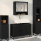 vidaXL Σετ Επίπλων Μπάνιου 2 τμχ. Μαύρη Οξυά 90 x 33 x 60 εκ.