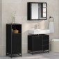 vidaXL Σετ Επίπλων Μπάνιου 3 τμχ. Μαύρη Οξυά 65 x 33 x 60 εκ