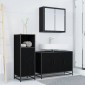 vidaXL Σετ Επίπλων Μπάνιου 3 τμχ. Μαύρη Οξυά 90 x 33 x 60 εκ.