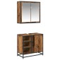 vidaXL Σετ Επίπλων Μπάνιου 2 τμχ. Παλιό Ξύλο 65 x 33 x 60 εκ