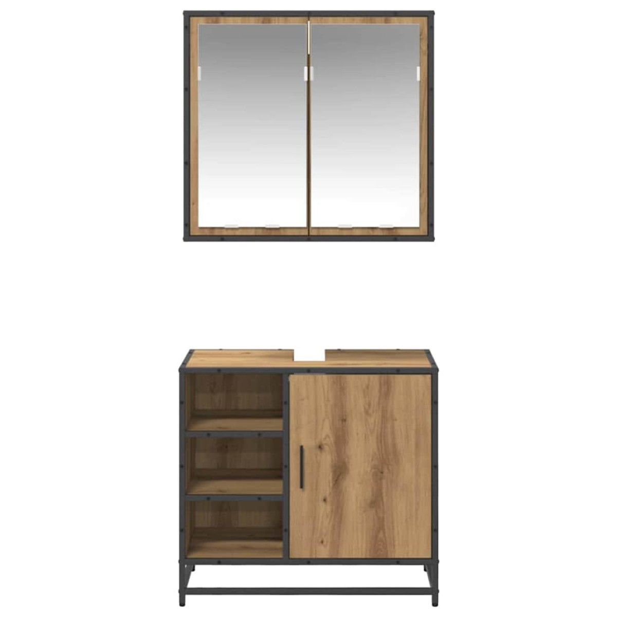 vidaXL Σετ Επίπλων Μπάνιου 2 τμχ. Artisan Oak 65 x 33 x 60 εκ