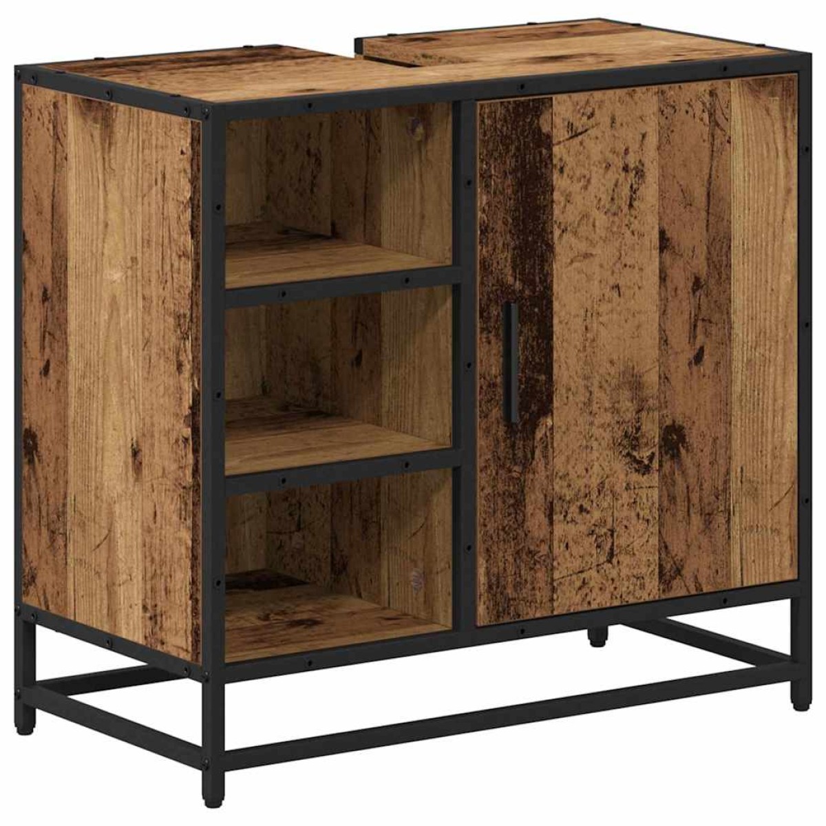 vidaXL Σετ Επίπλων Μπάνιου 3 τμχ. Παλιό Ξύλο 65 x 33 x 60 εκ