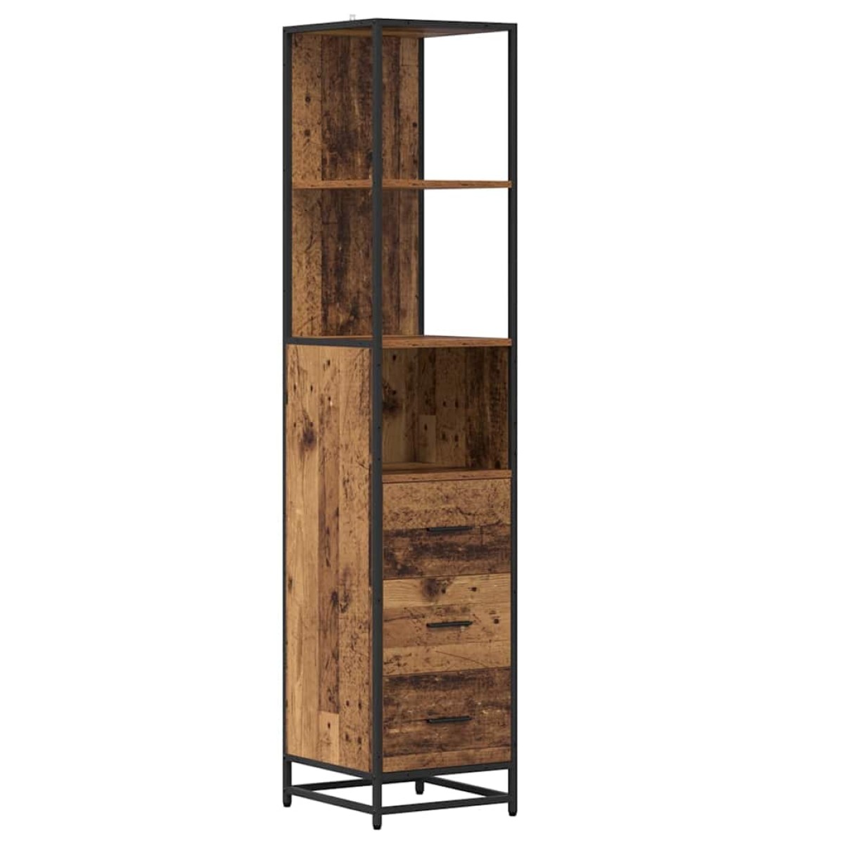 vidaXL Σετ Επίπλων Μπάνιου 3 τμχ. Παλιό Ξύλο 65 x 33 x 60 εκ