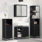 vidaXL Σετ Επίπλων Μπάνιου 3 τμχ. Μαύρη Οξυά 65 x 33 x 60 εκ
