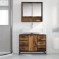 vidaXL Σετ Επίπλων Μπάνιου 2 τμχ. Παλιό Ξύλο 80 x 33 x 60 εκ