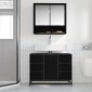 vidaXL Σετ Επίπλων Μπάνιου 2 τμχ. Μαύρη Οξυά 80 x 33 x 60 εκ