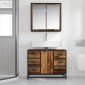 vidaXL Σετ Επίπλων Μπάνιου 2 τμχ. Παλιό Ξύλο 80 x 33 x 60 εκ
