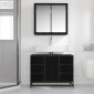 vidaXL Σετ Επίπλων Μπάνιου 2 τμχ. Μαύρη Οξυά 80 x 33 x 60 εκ